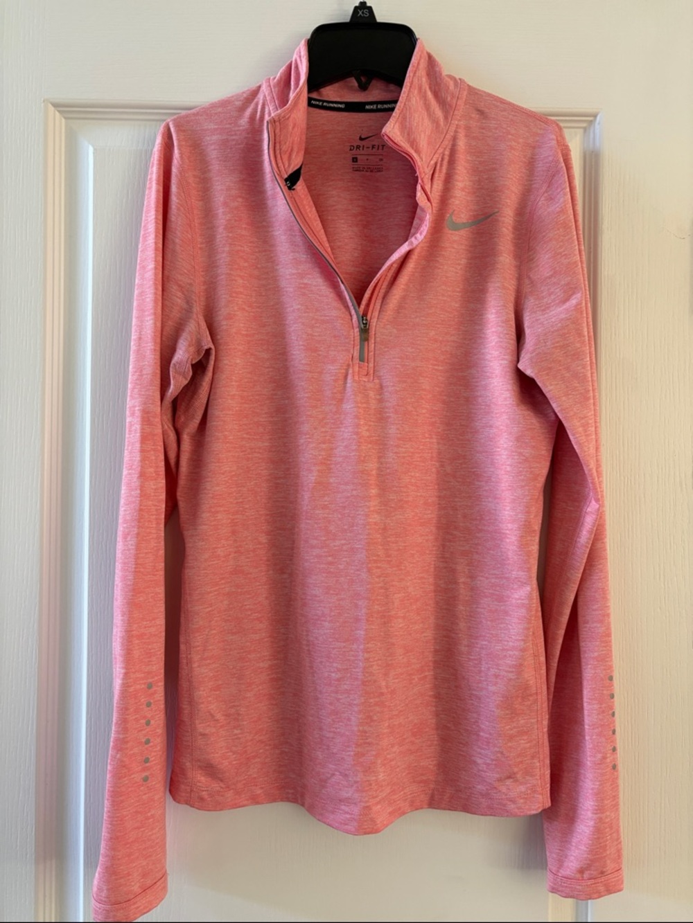 Nike Pink Heather Quarter-Zip Dri-FIT Pullover